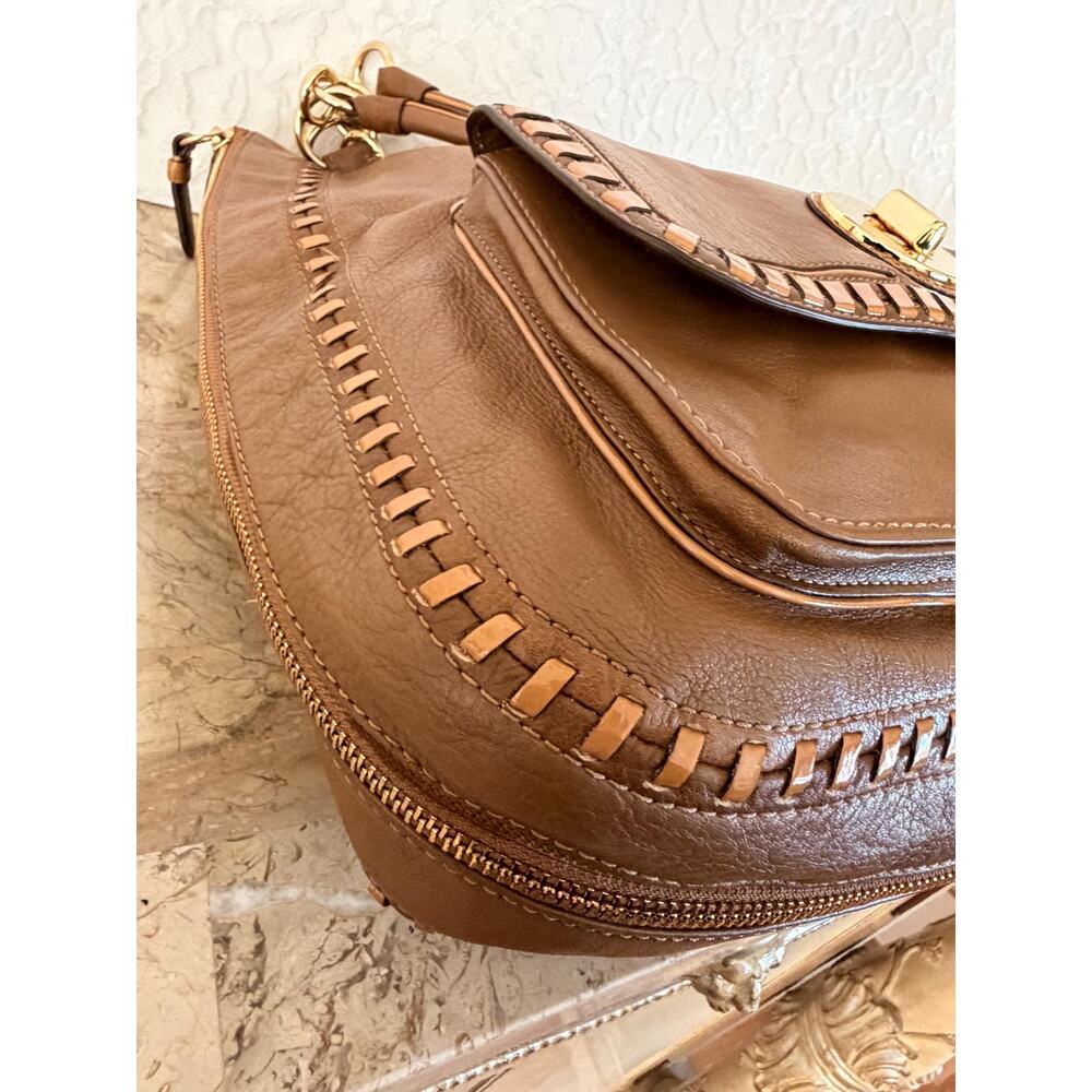 Rare luxury Coach Devin XL Brown Expandable Bag With Whipstitch Detail 15995 - Picture 11 of 16